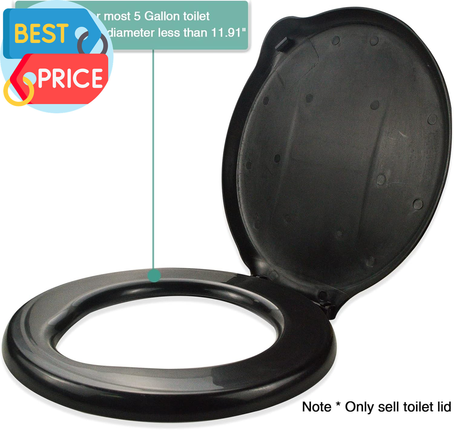 Bucket Toilet Seat with Lid,5 Gallon Luggable Loo Bucket Toilet Seat-Portable To