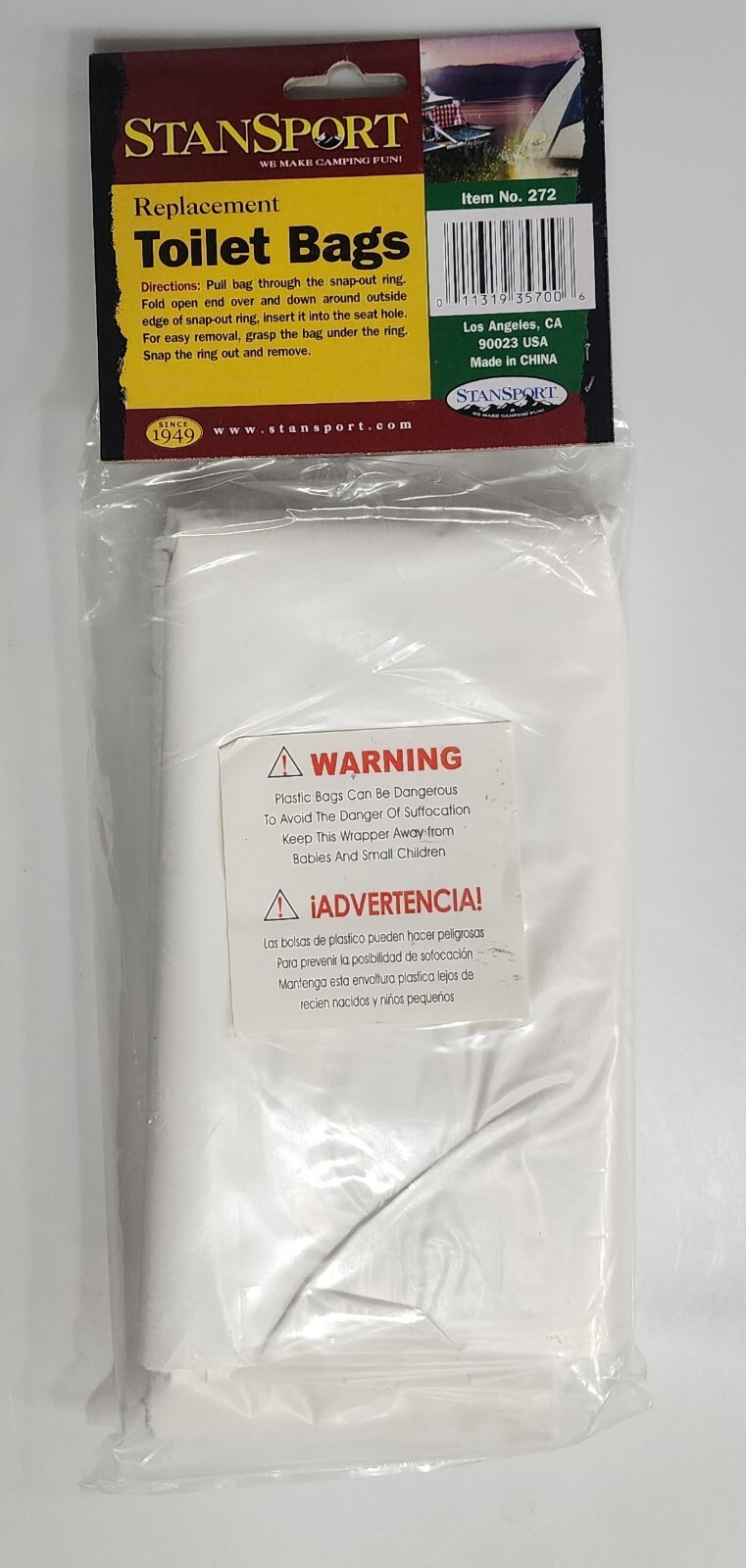 6 Pks StansportReplacement Toilet Bags 72 bags total Item #272 Read Description!
