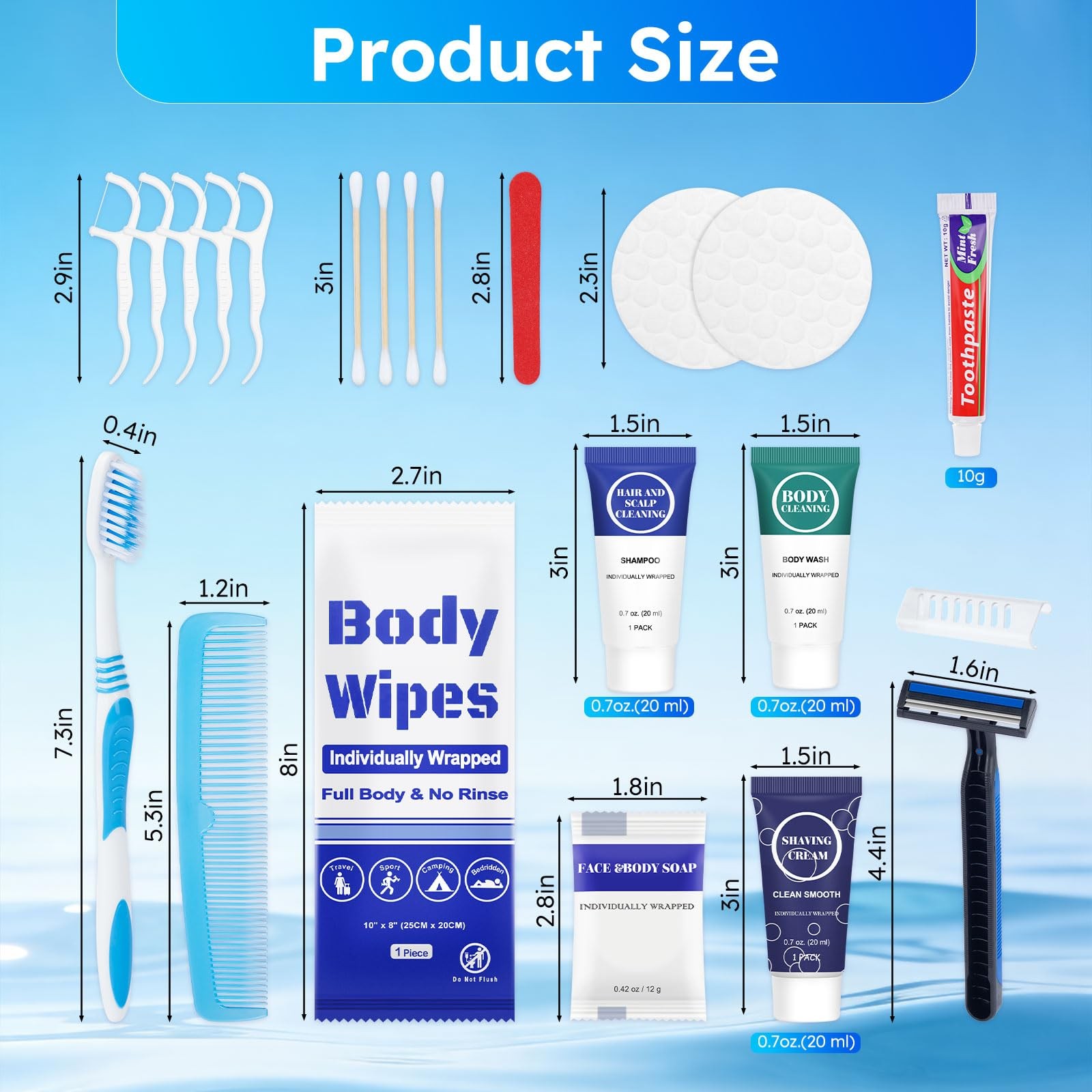Travel Hygiene Kit Personal Toiletries Bulk, Disposable Homeless Care Package…