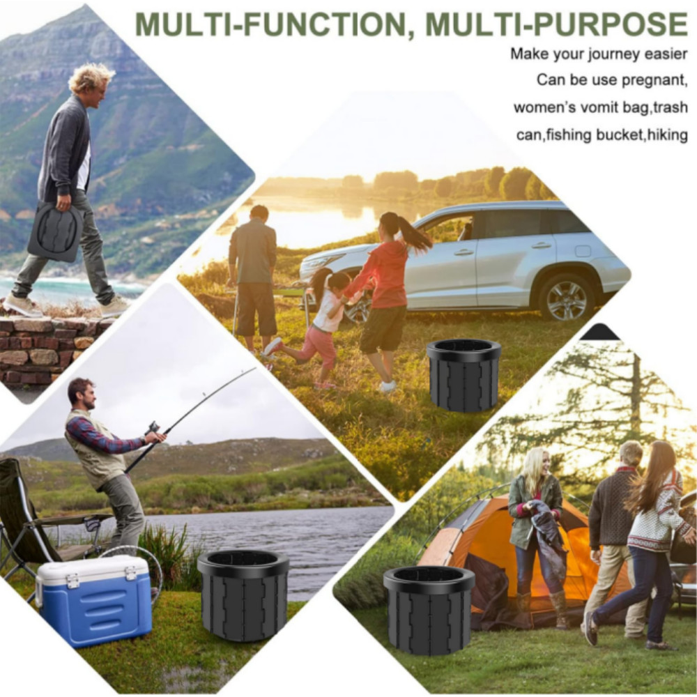 Folding Portable Outdoor Emergency Toilet for Camping Car Travel Porta Potty