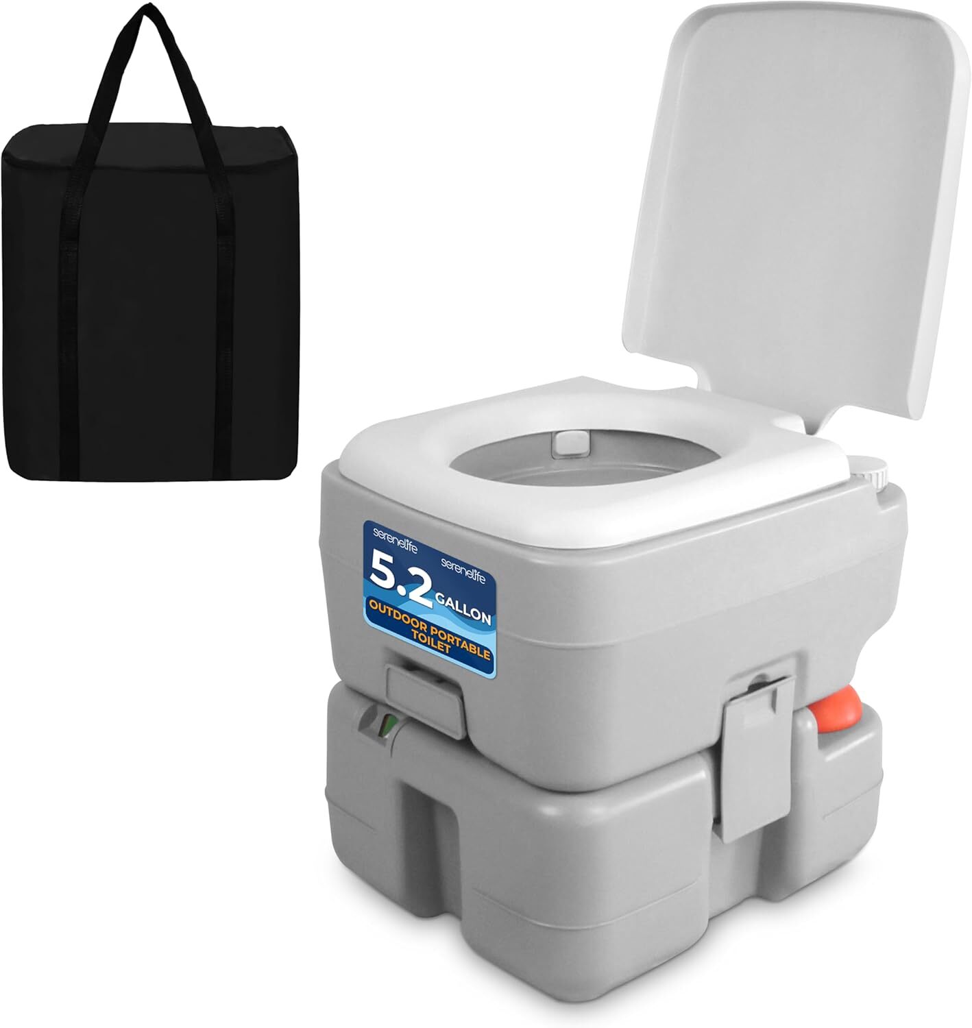 SereneLife Portable Toilet Seat with Carrying Bag。