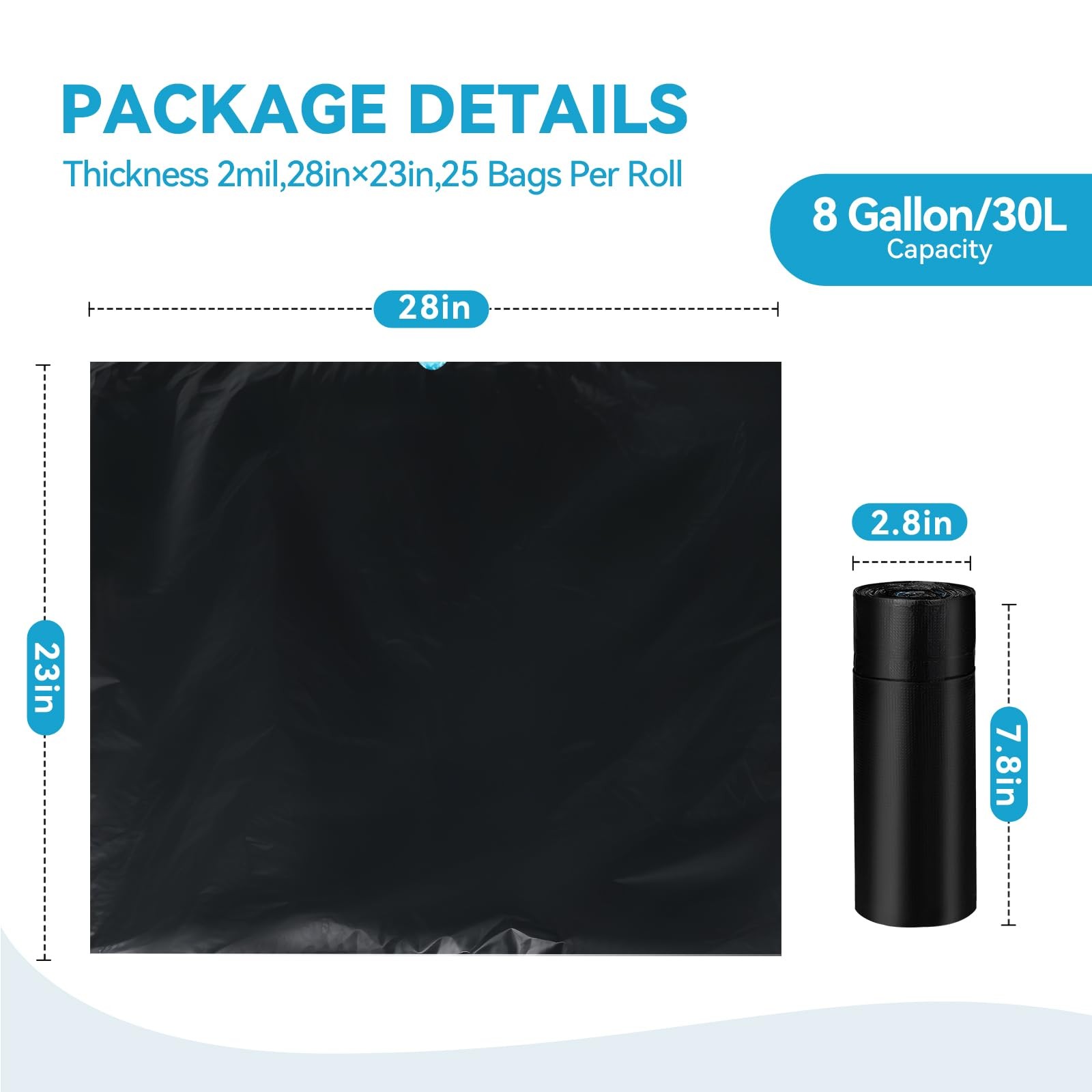 Portable Toilet Bags – 2 Mil Thickened Camping Toilet Bags, Drawstring Travel…