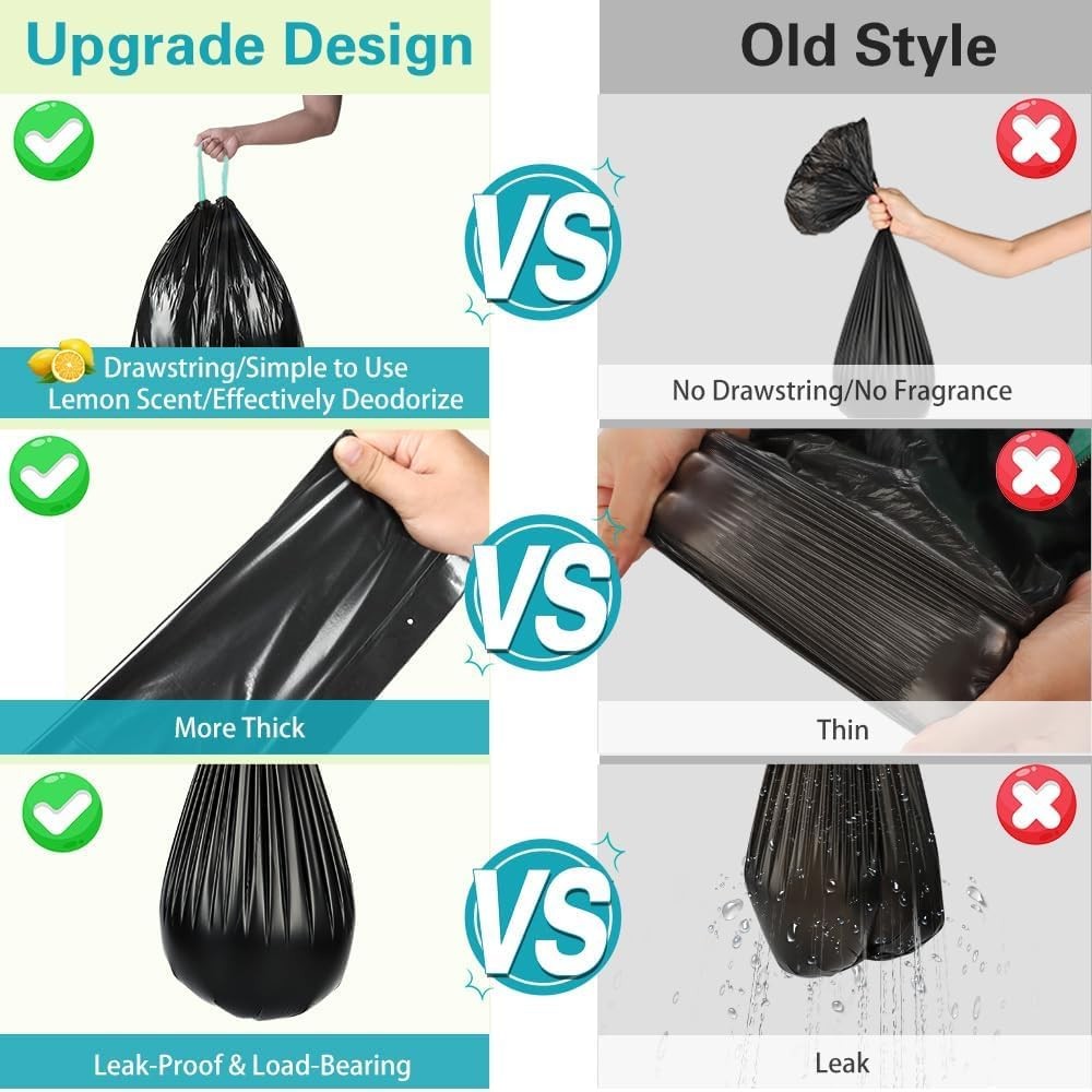 Portable Toilet Bags for Camping, Biodegradable Drawstring Toilet Bags