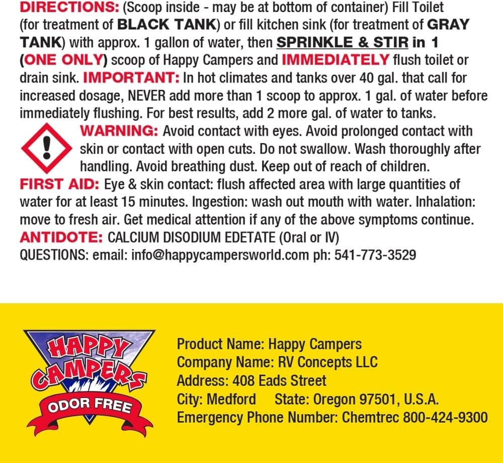 RV Toilet Treatment & Holding Tank Treatment – Controls Odors, Helps Prevent …
