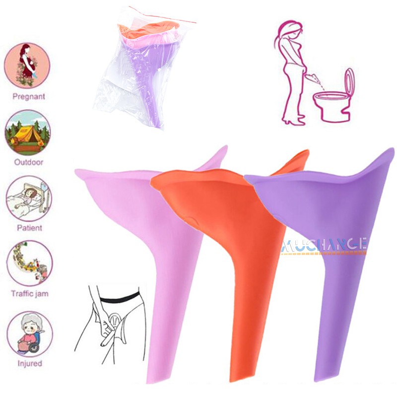 3/6/15 PCS Portable Female Urinal Funnel Camping Travel Toilet Stand Pee Device