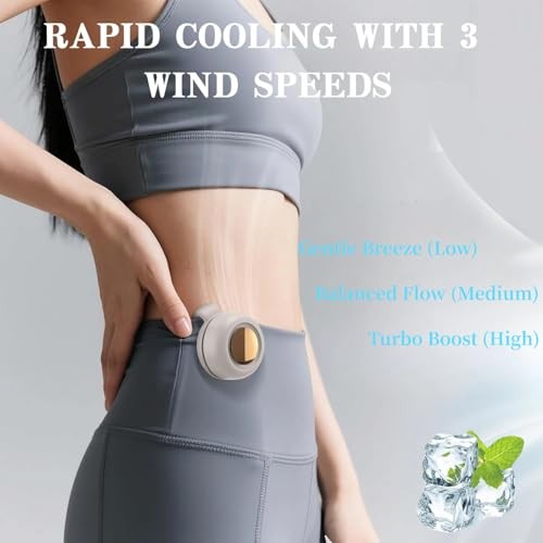 Portable Silent Bladeless Clip On Fan, Mini Fan With Clip, Rechargeable White