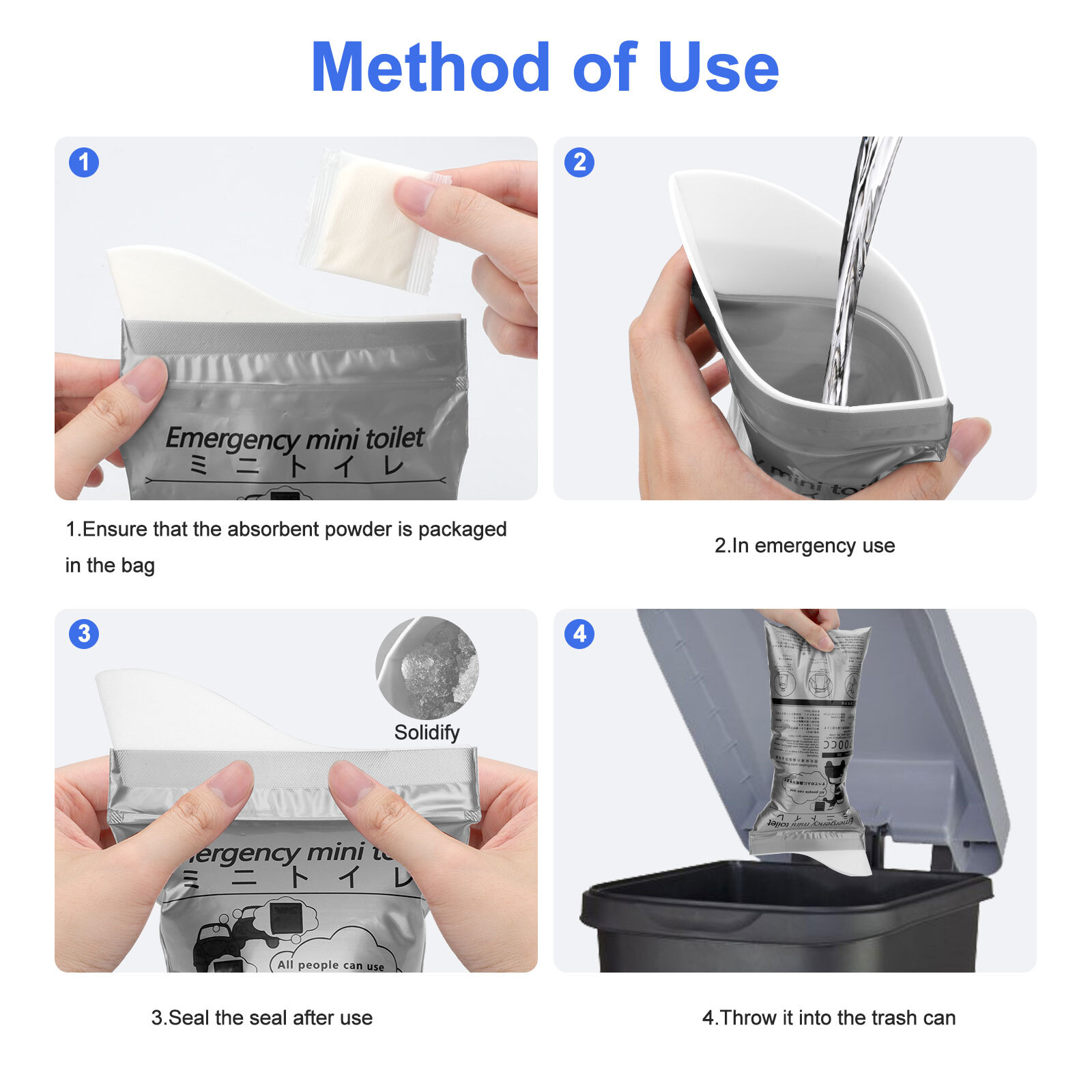 20pcs Disposable Emergency Urinal Bag Portable Travel Vomit Bag for Camping