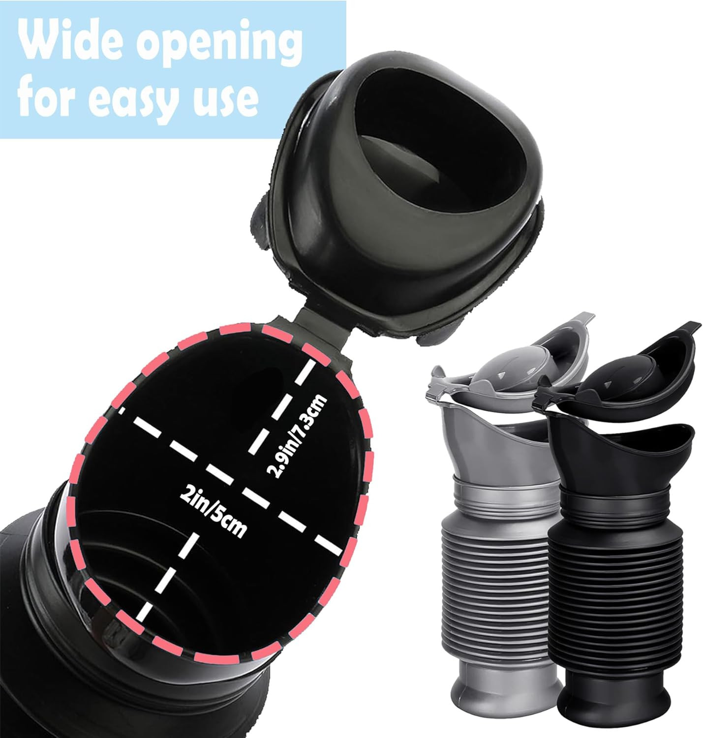 Portable Urinal for Men,Collapsible Pee Bottles for Men and Women,750 Ml,A Set o