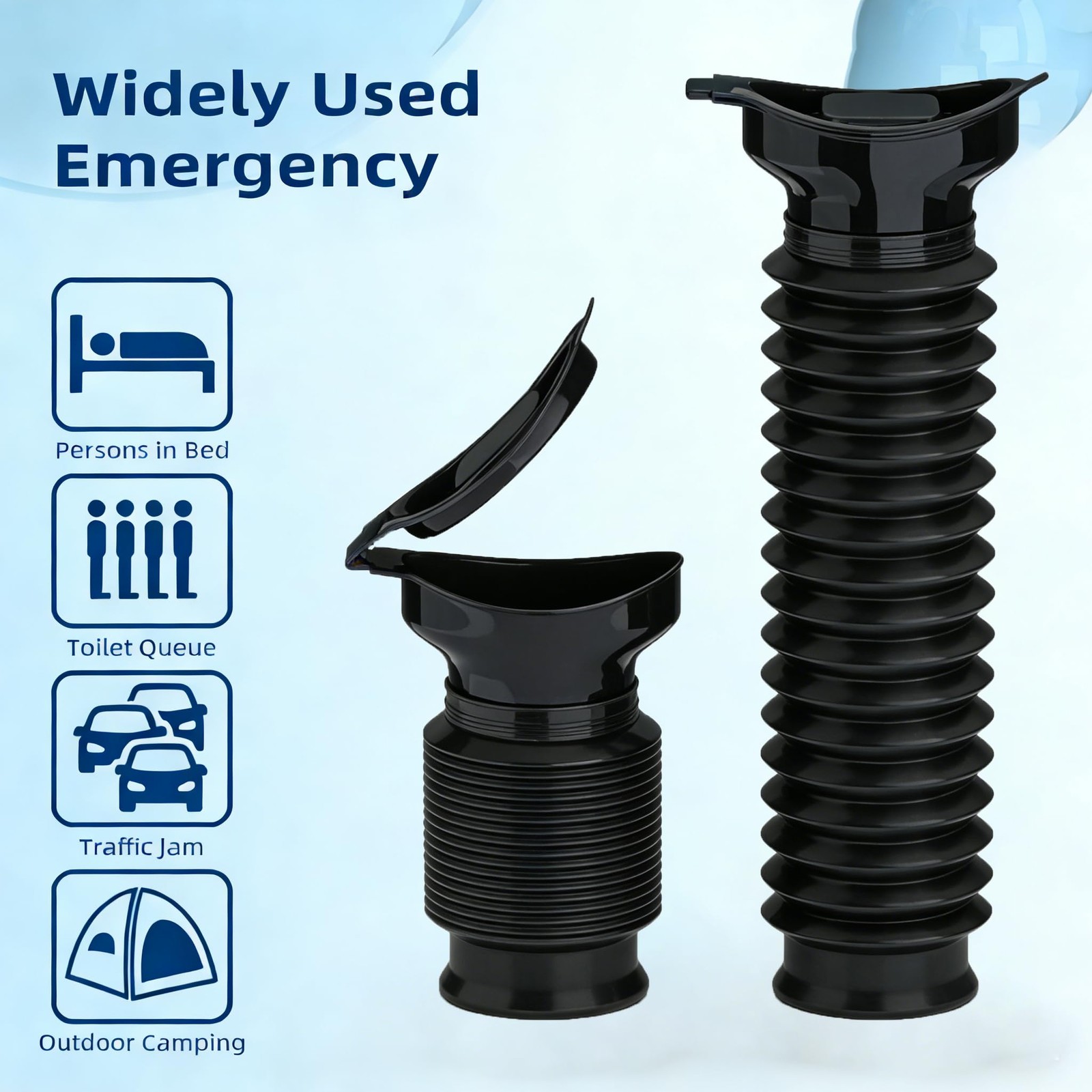 Portable Urinal 750ml Foldable Travel Toilet Emergency Pee Bottle