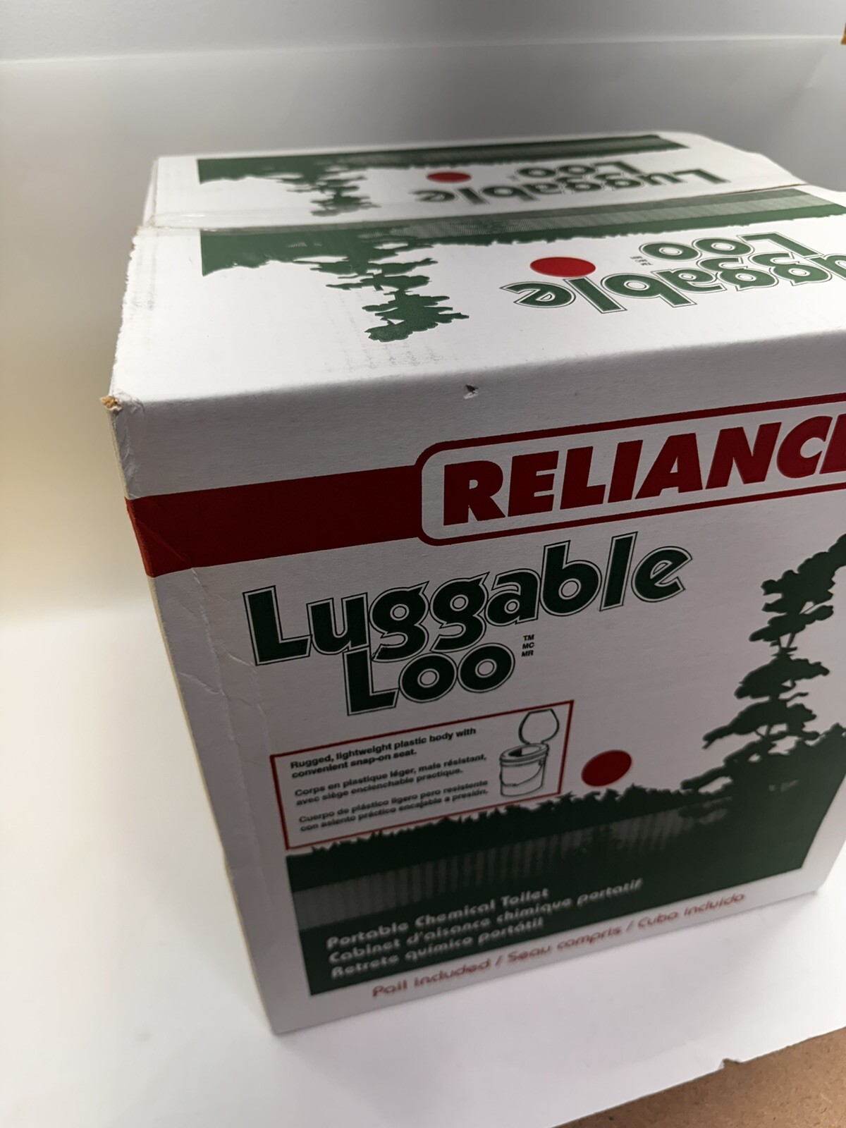Reliance Luggable Loo Potty Seat & Cover White – Brand New -portable Toilet