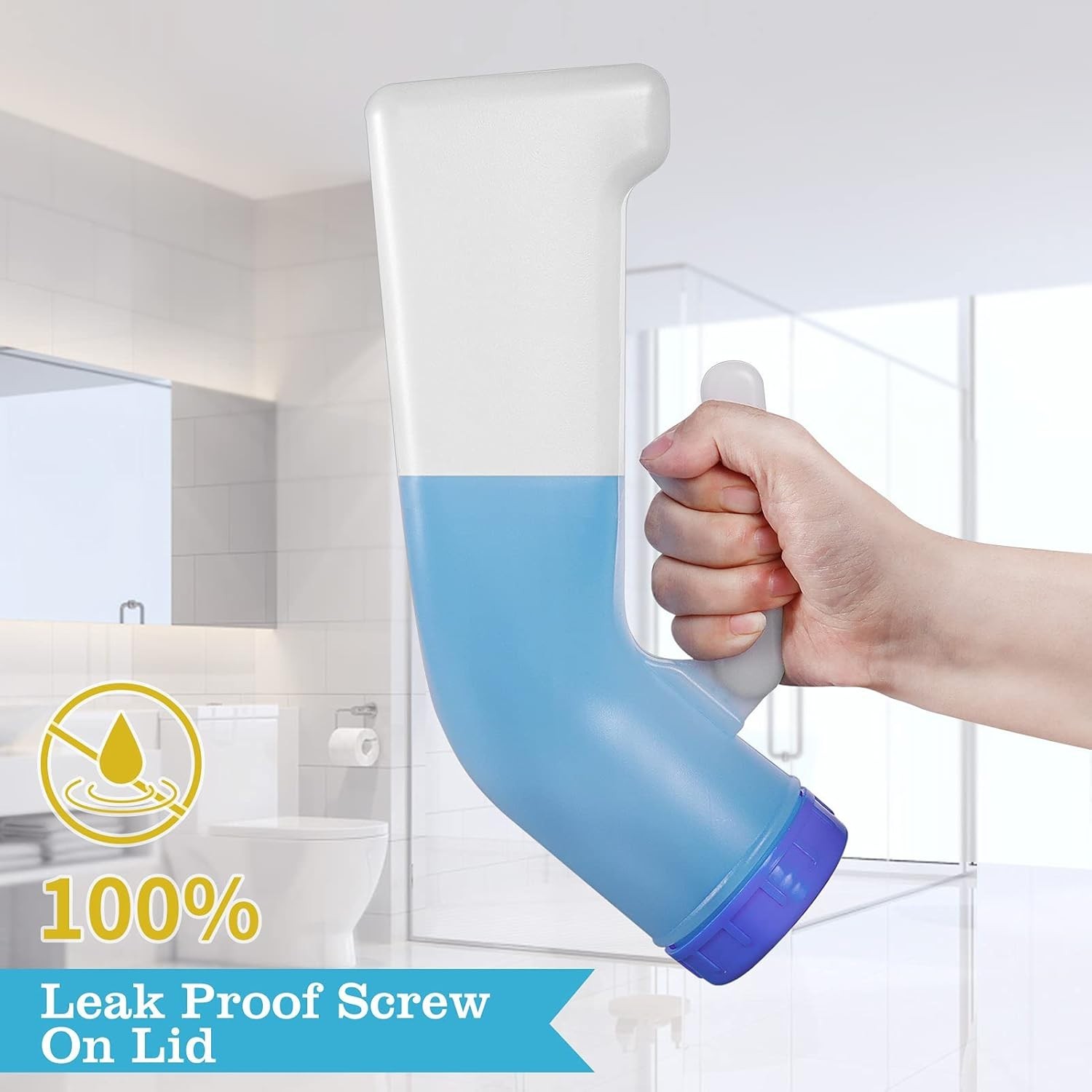 Unisex Urinal, Portable Pee Bottle with a Sealed Lid and Funnel for Elderly P…