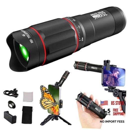 40X Monocular-Telescope Smartphone Monoculars for Adults High Definition for