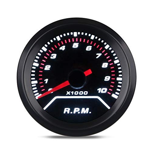 Tachometer Tacho Gauge Meter 0-10000 RPM Gauge Meter 2inches 52mm Universal