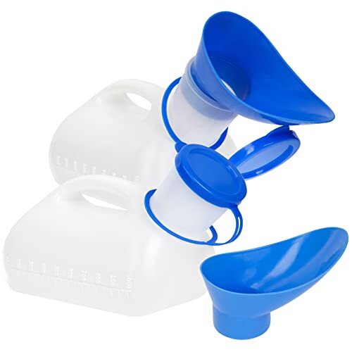 2x Botella de orinal portátil para mujeres y hombres Dispositivo de micción