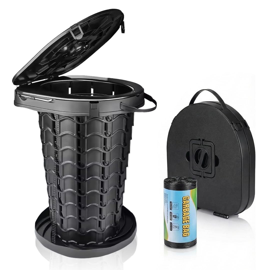 Portable Toilet for Camping Adults & , Height Adjustable Foldable Camping Toi…