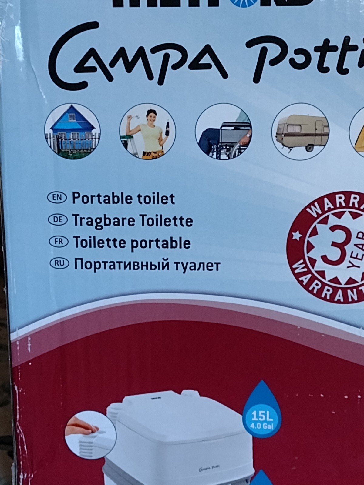 Thetford Campa-Potti MT, High-gloss finish, Leakproof, Easy to clean, Durable