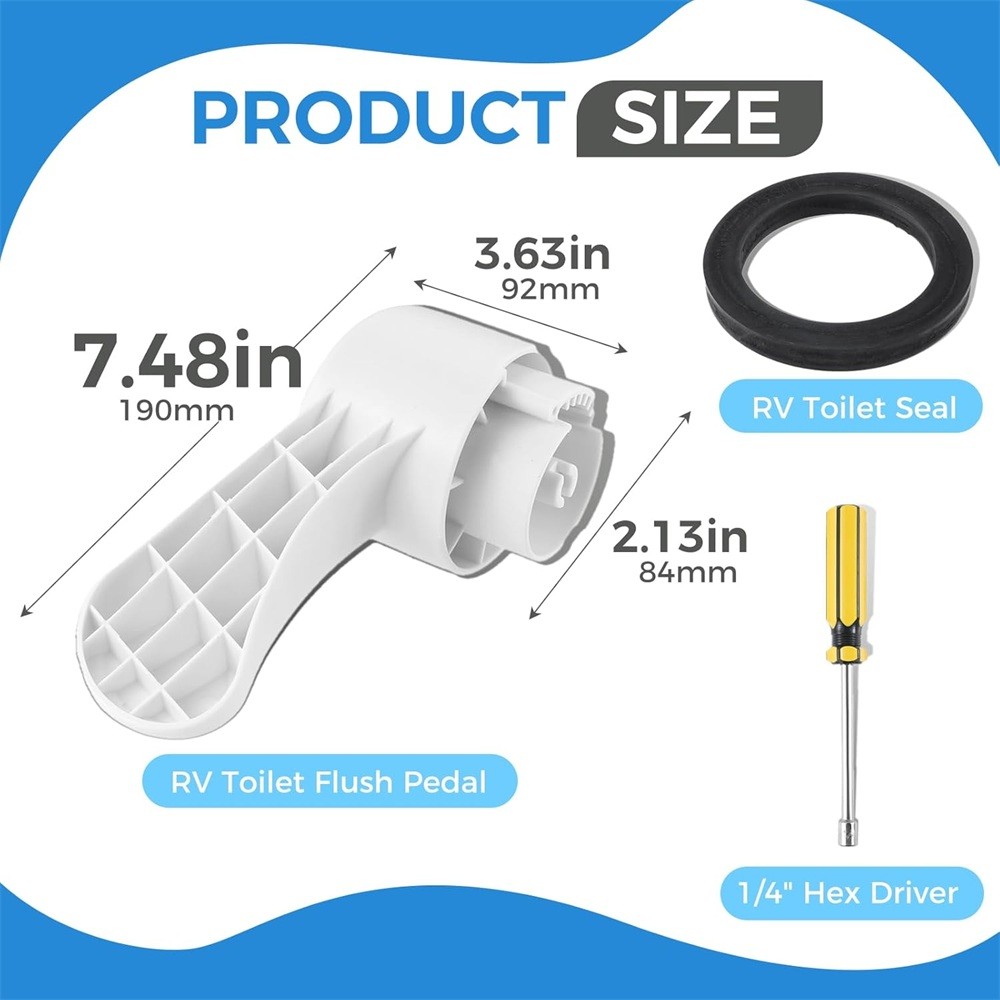 RV Toilet Foot Pedal Replacement Set Compatible with Dometic 300 310 311 320 321