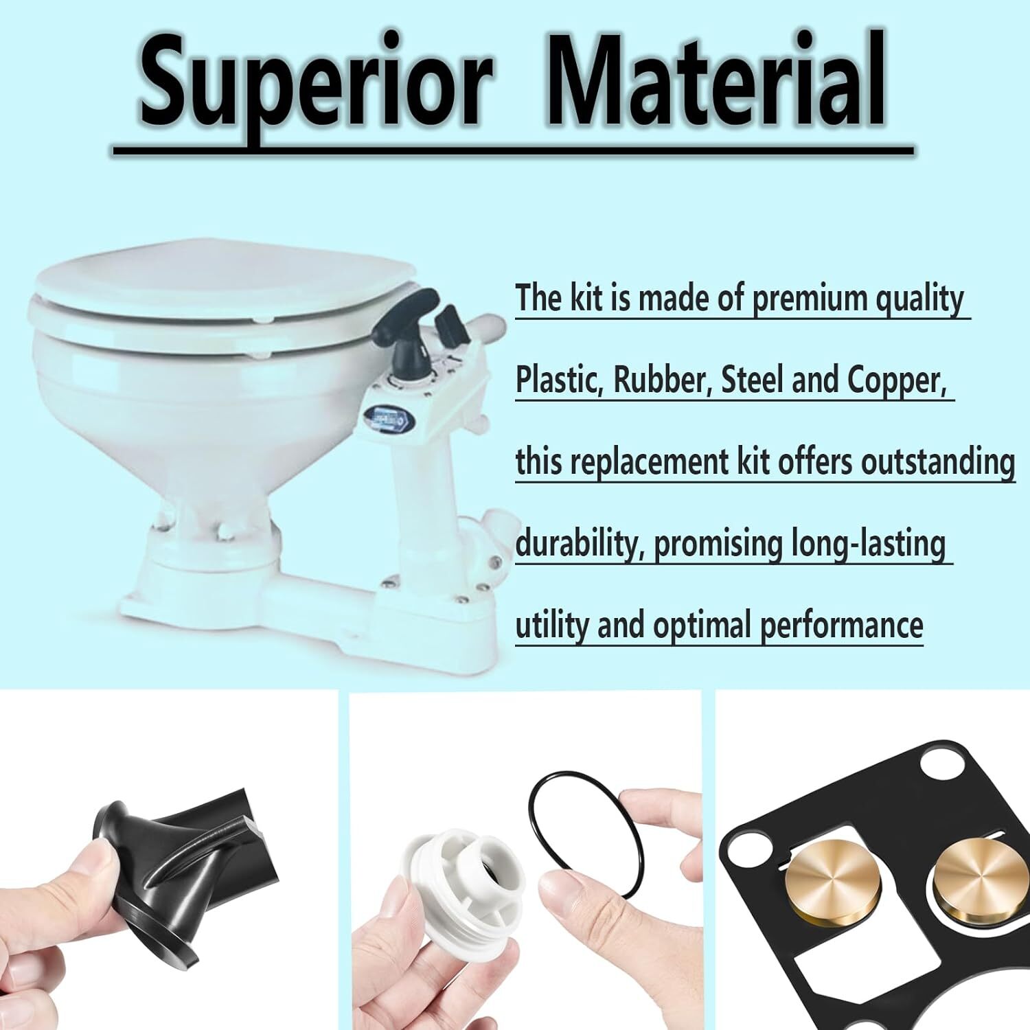 For Jabsco 29045-2000 Marine Manual Toilet 29090-2000/ 29120-2000 Major Service