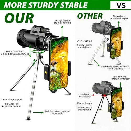 Monocular Telescope 80 x 100 High Powered Monoculars for Adults with