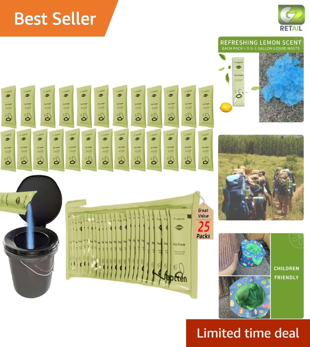 Portable Toilet Gel Powder – Safe, Fast-Acting Odor Control for Camping & Travel