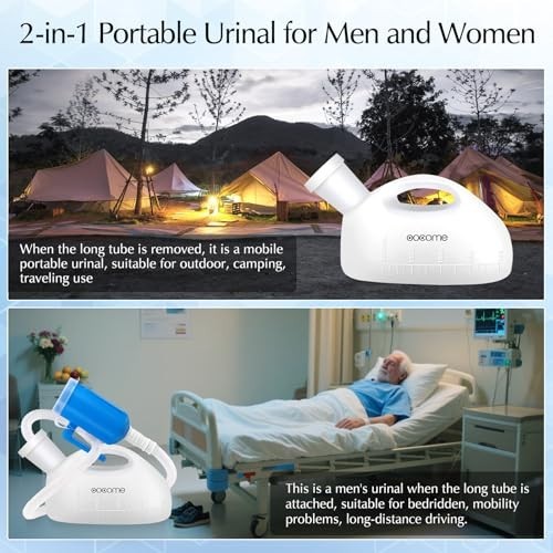 Portable Urinals for Men, OOCOME Men Urinal Bottle Spill Proof Reusable Male Pee