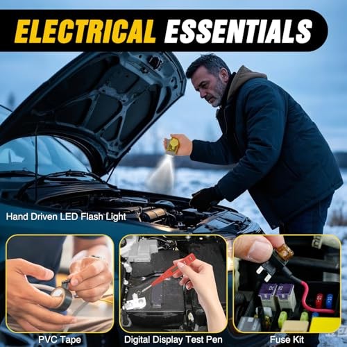 Car Emergency Kit with Jumper Essential Kit+Digi Air Compressor+Tire Fuse kit