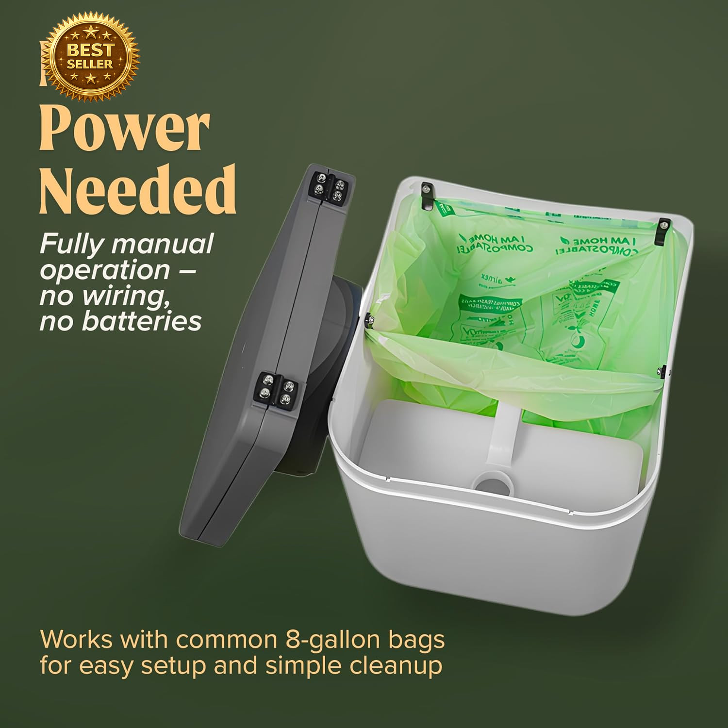 Portable Compost Toilet Camping No Electric Odor Free Urine Diverting Toilet 8G