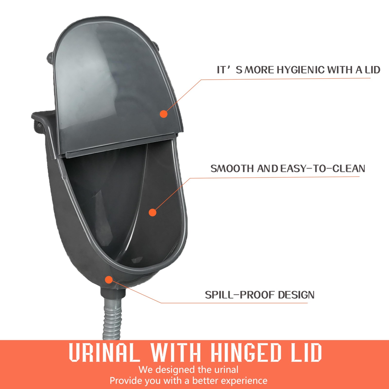Wall Mounted Commercial Urinal With Cover Bathroom Washout Urinal for Men Pla…