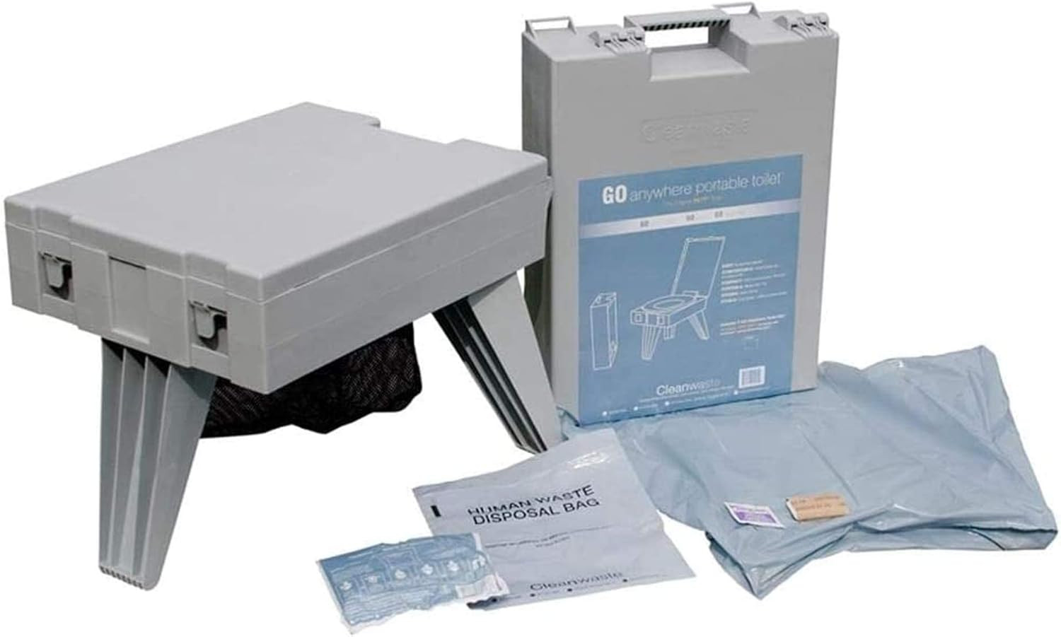 GO Anywhere Complete Portable Camping Toilet – for Camping, Hunting, Fishing and