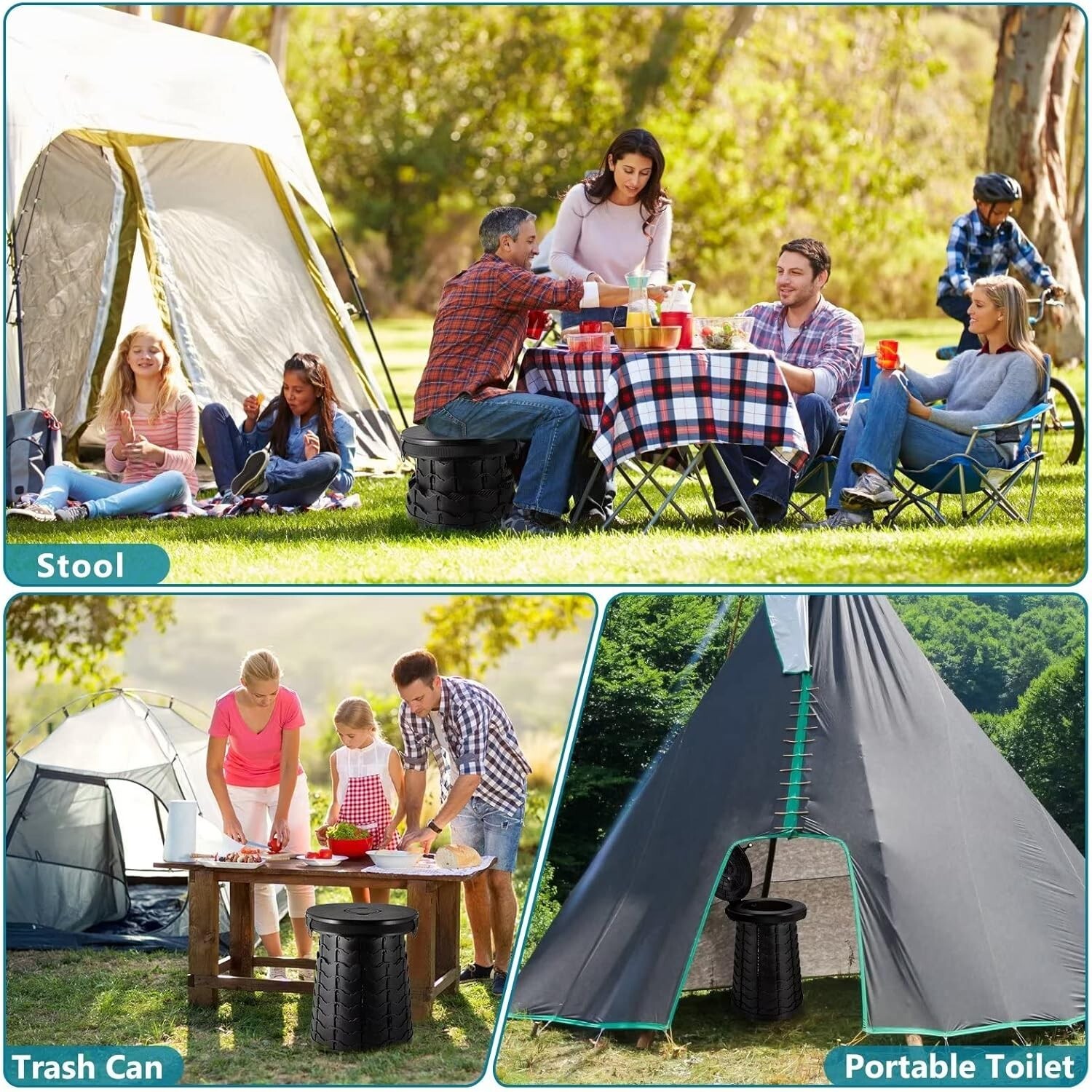Camping toilet camping loo outdoor folding camping toilet foldable c764
