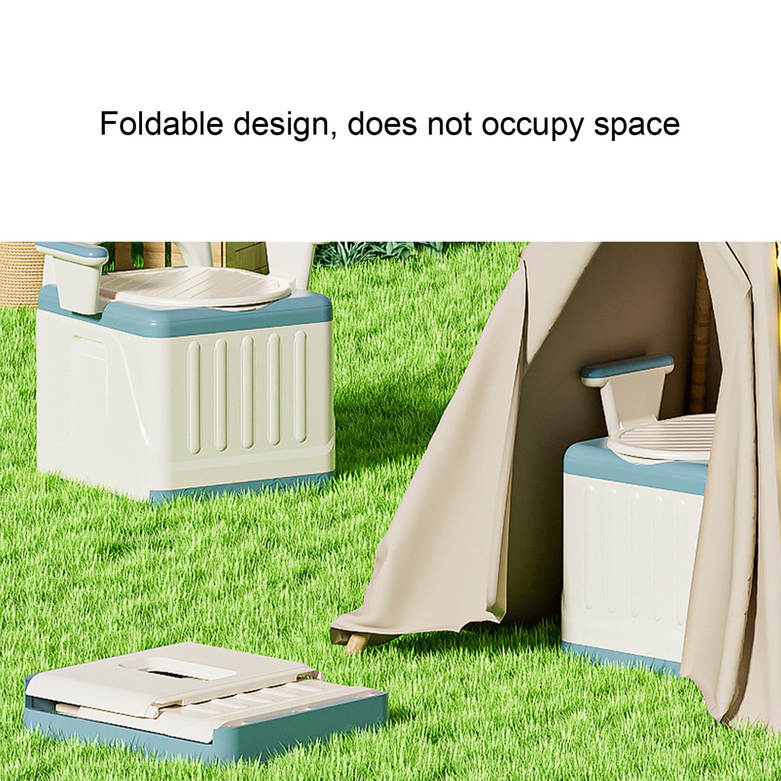 Portable Toilet Odor Proof Foldable Bedside Commode Chair With Armrests Activit⊹