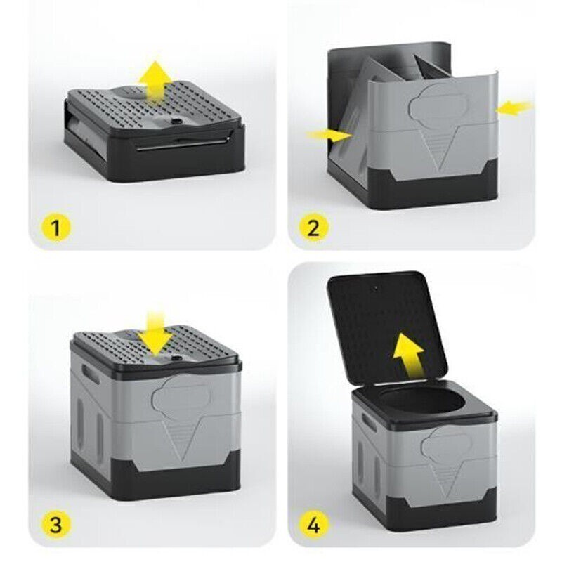Portable Camping Toilet 20L Foldable Potty for Car Travel , Hiking Emergency Use