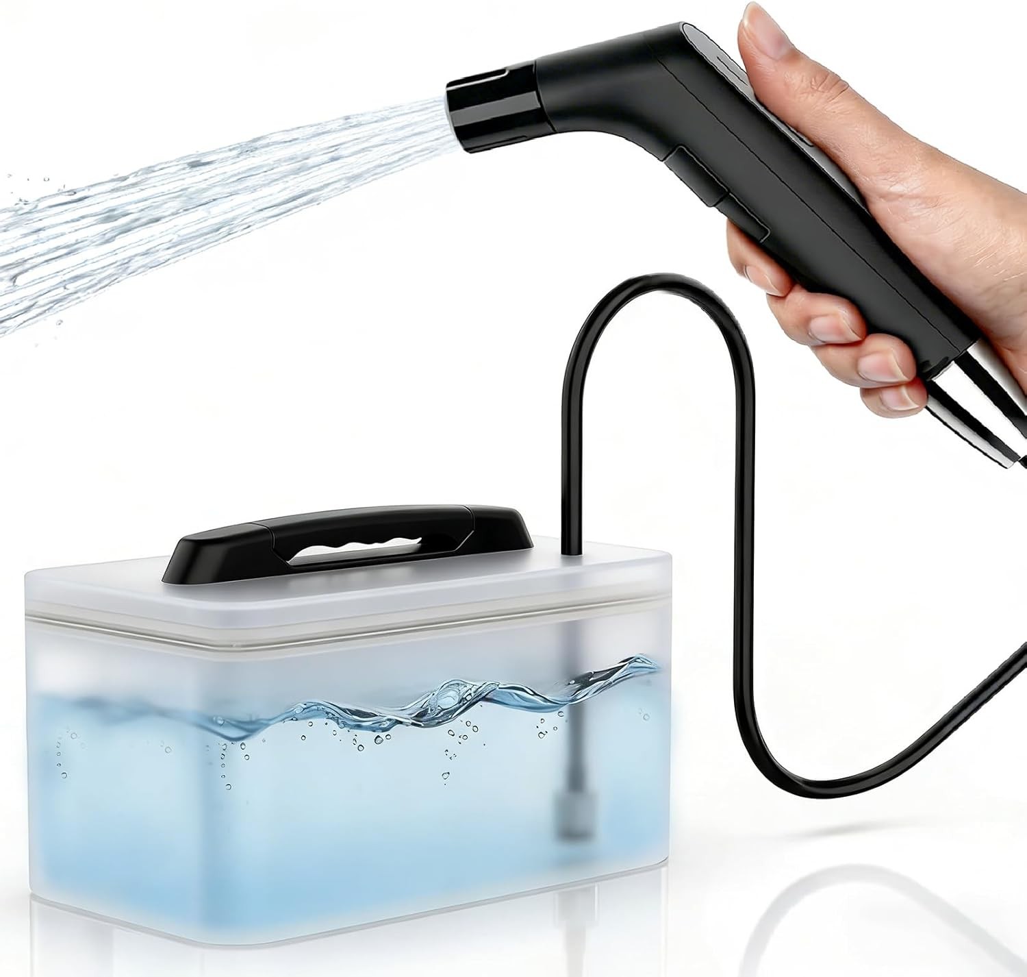 Portable Electric Bidet Handheld Sprayer with Dual Water Pressure