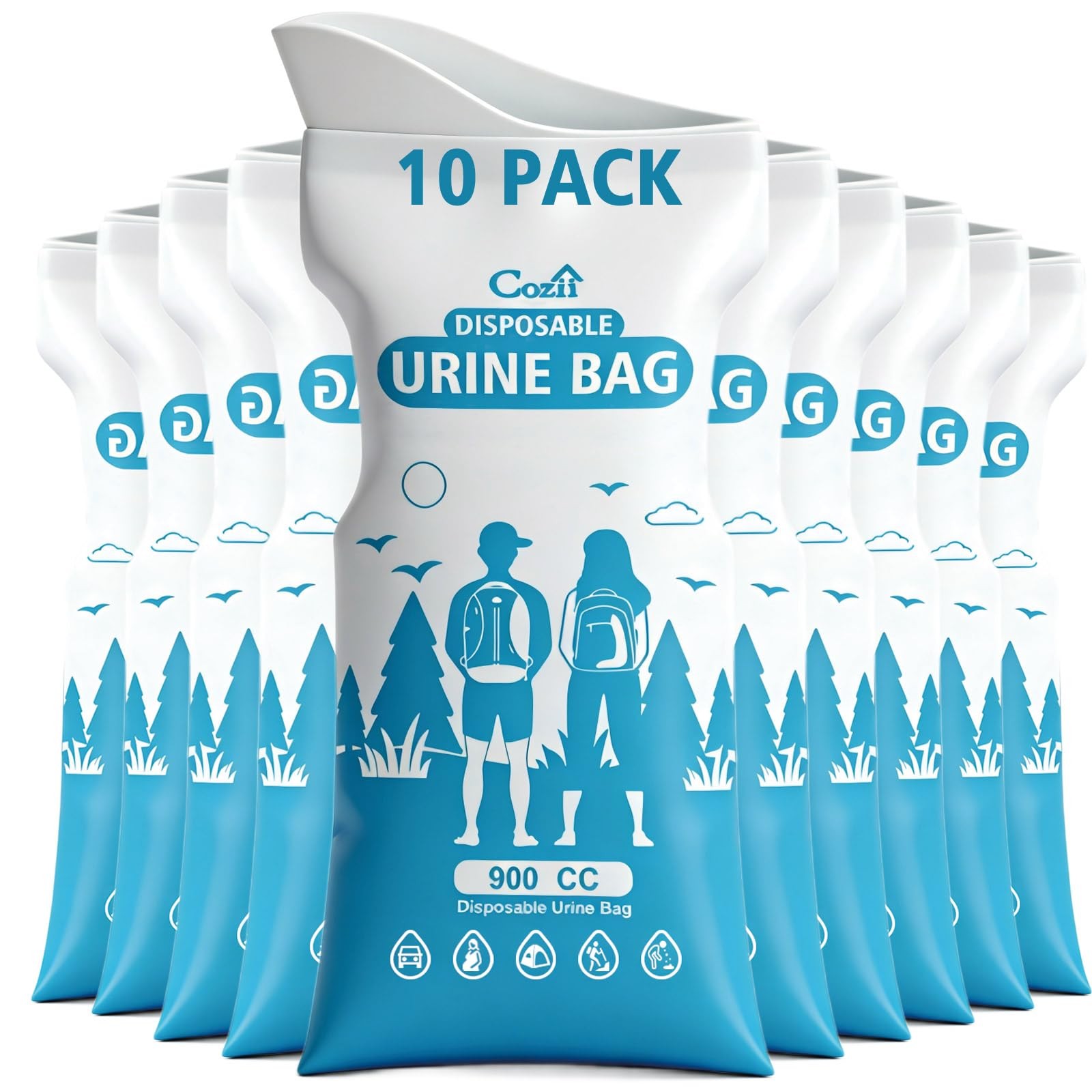 Portable Pee Bags 900ML Large Capacity Travel Emergency Urinal Men Women Vomit B