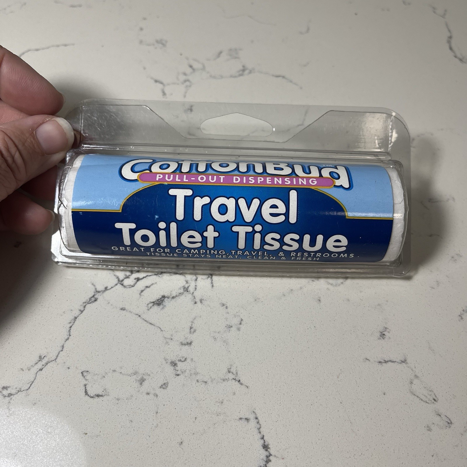 CottonBud Travel Toilet Paper Tissue for Camping, Travel & Restrooms NOS Sealed