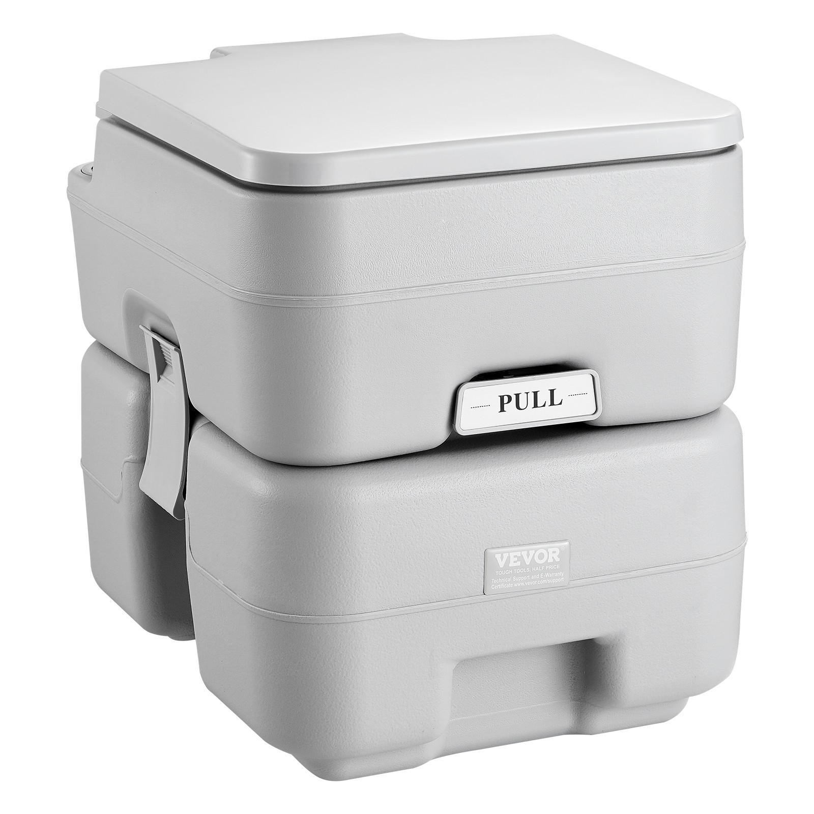VEVOR Portable Toilet Flush Travel Camping 5.3 Gal Commode Potty with Carry Bag