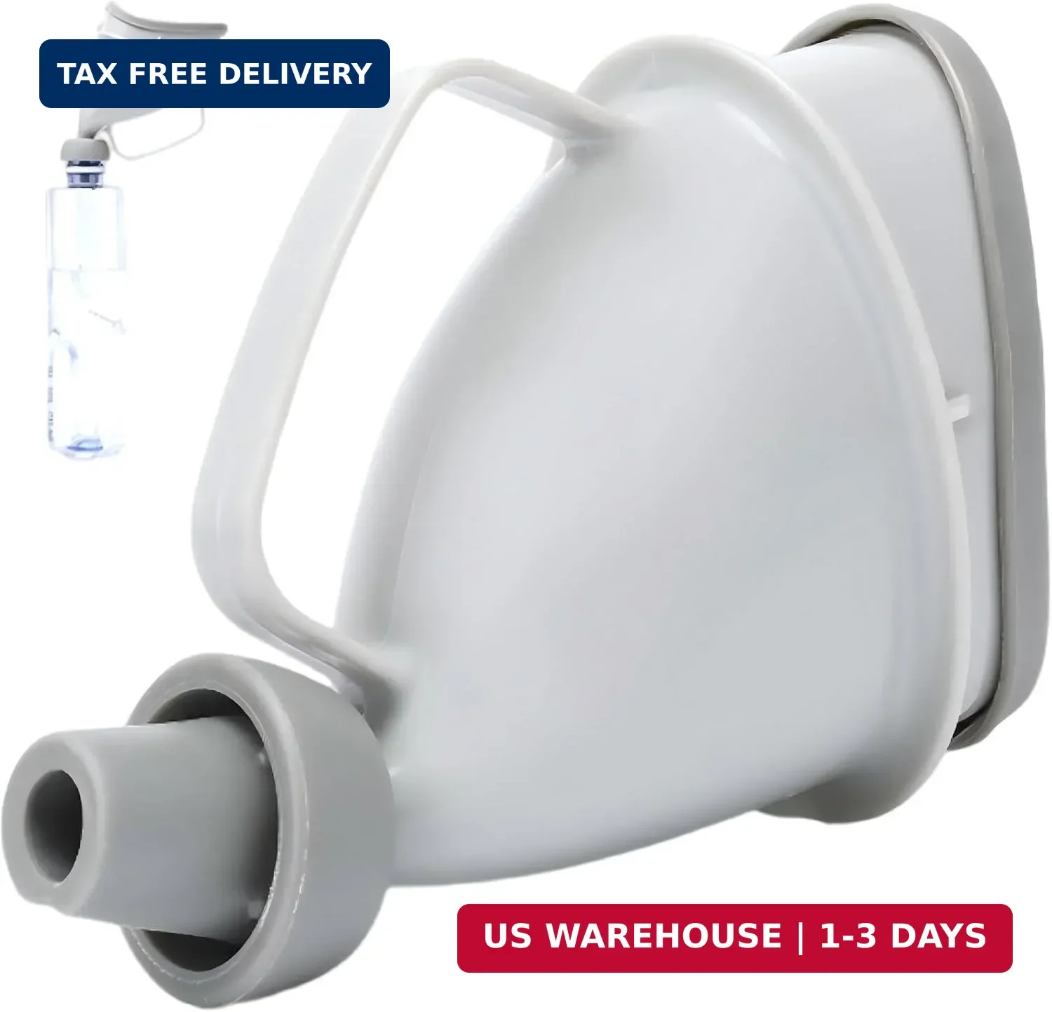 Portable Urination Device, Unisex Travel Emergency Toilet with Tube and Handle,