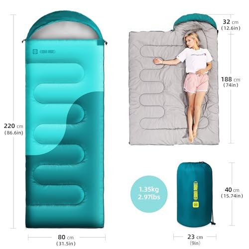 Sleeping Bags for Adults&Kids,Lightweight Waterproof Warm Weather Aquamarine