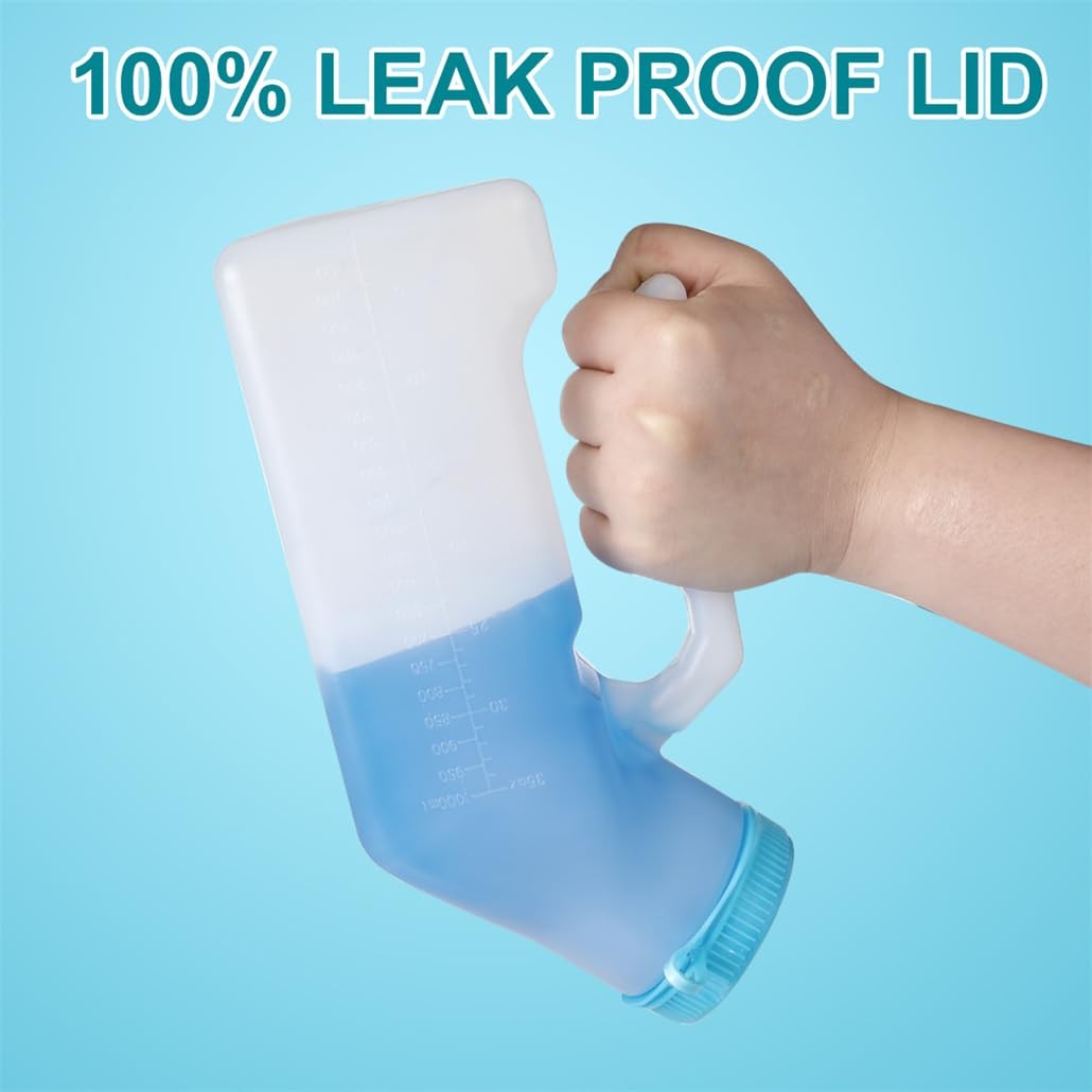 Urine Bottle for Men Women Portable Urinal Bottle Urine Bottles 1000ml Pin…