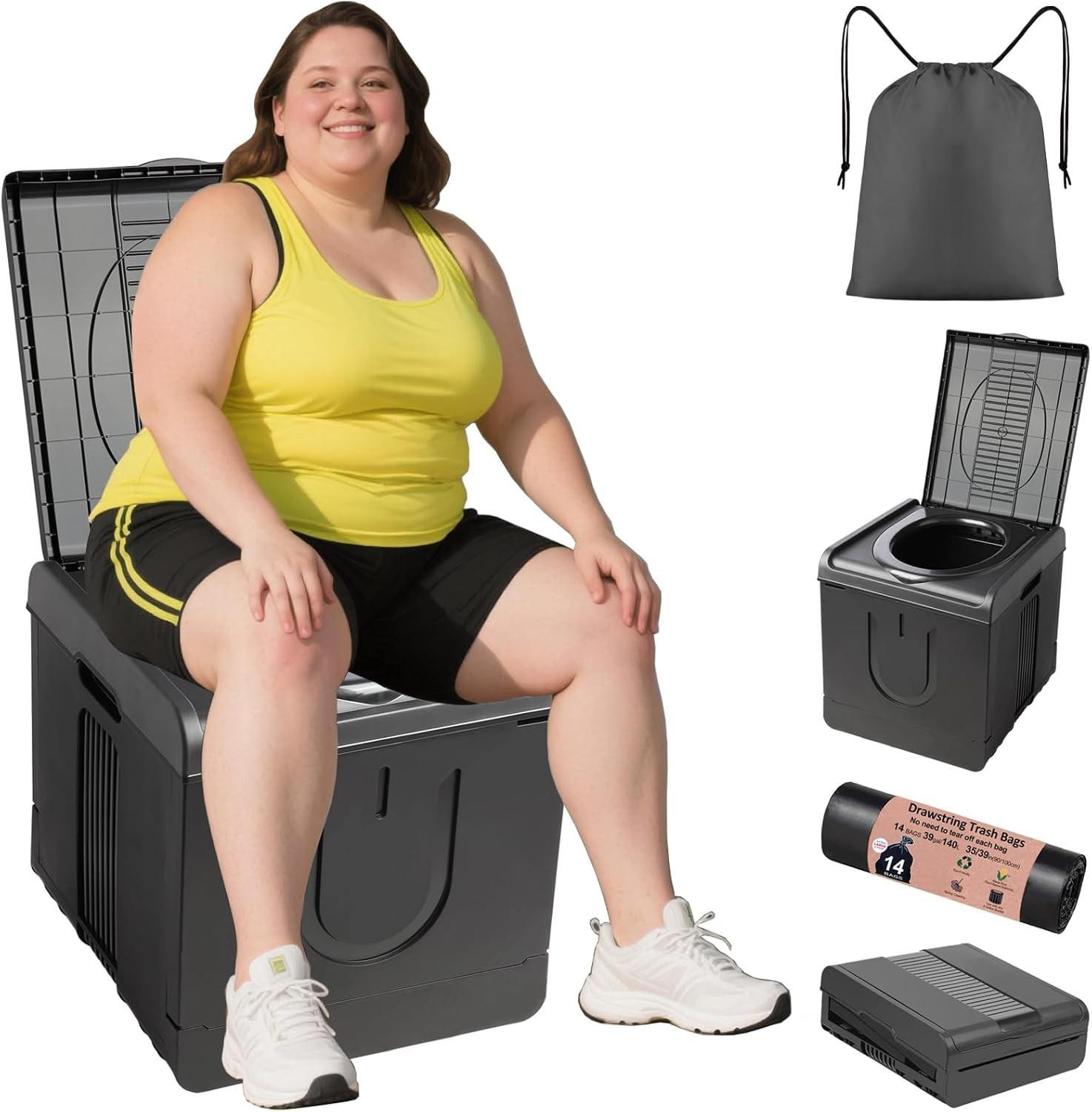 Multi-Functional Travel Commode Toilet – Compact & Easy to Clean for Outdoors