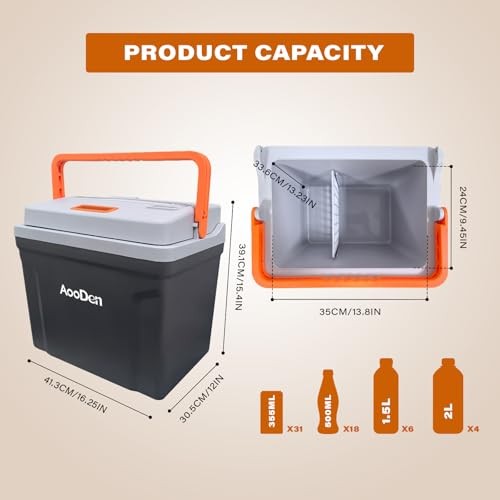 Upgrade (25Liter) Electric Car Cooler and Warmer with New Removable 27 Quart