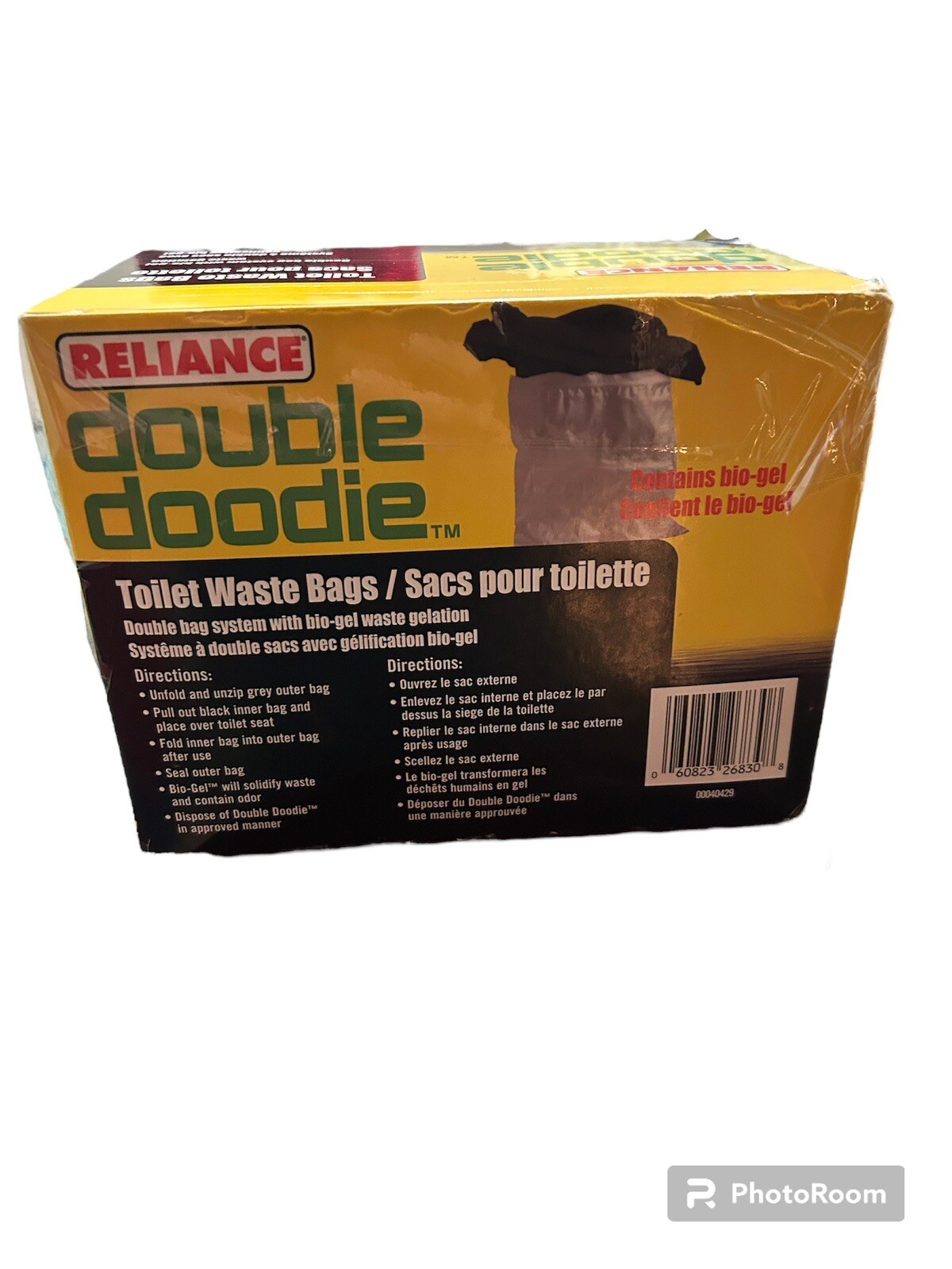 Reliance 6 Pack Double Doodie Toilet Waste Bag Leak proof seal Easy Cleanup New