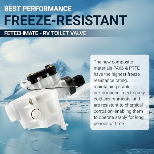 3705 3688 3687 3653 RV Toilet Water Valve Kit, Freeze-resistant & Leak 1