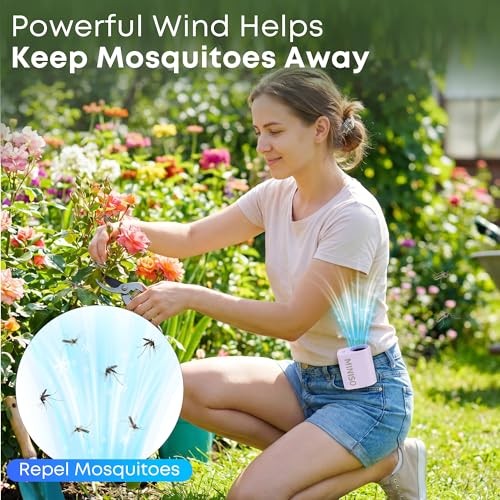 Clip On Fan Portable, 5-Speed 19500 RPM Strong Airflow Personal Fans Purple