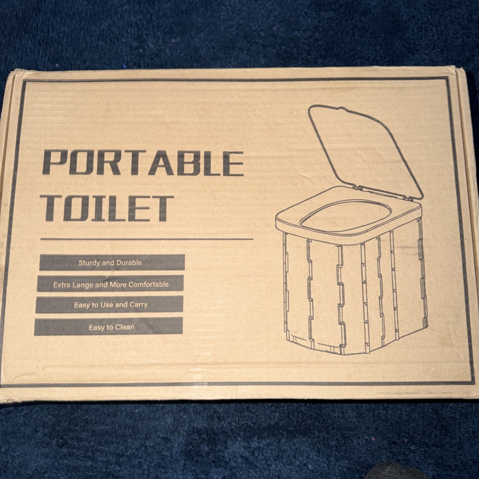 Portable Toilet for Adults Extra Large Portable Travel Floding Toilet brand new