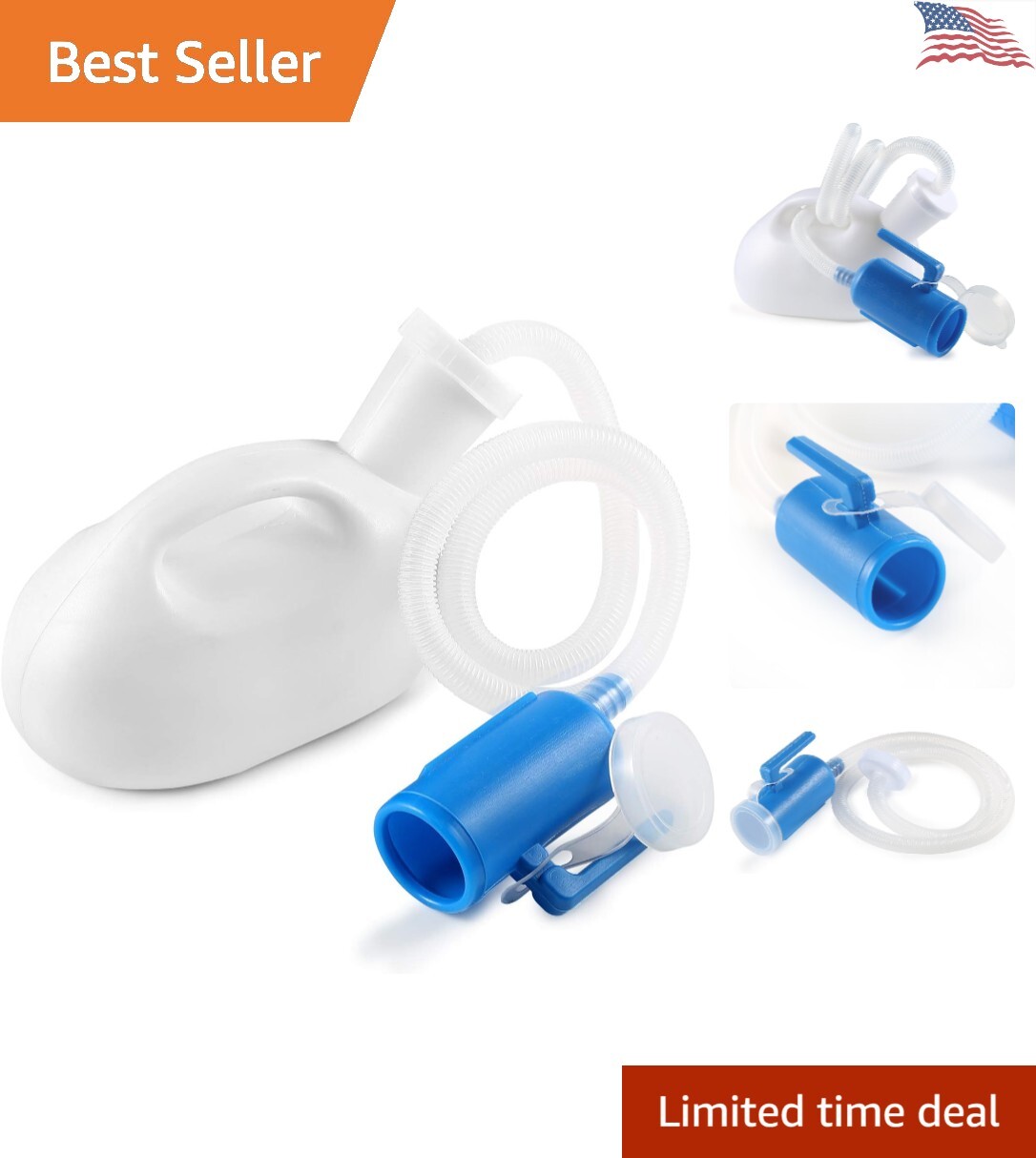 Multi-Purpose Portable Urinal for Men – 68oz – Travel/Camping/Hospital