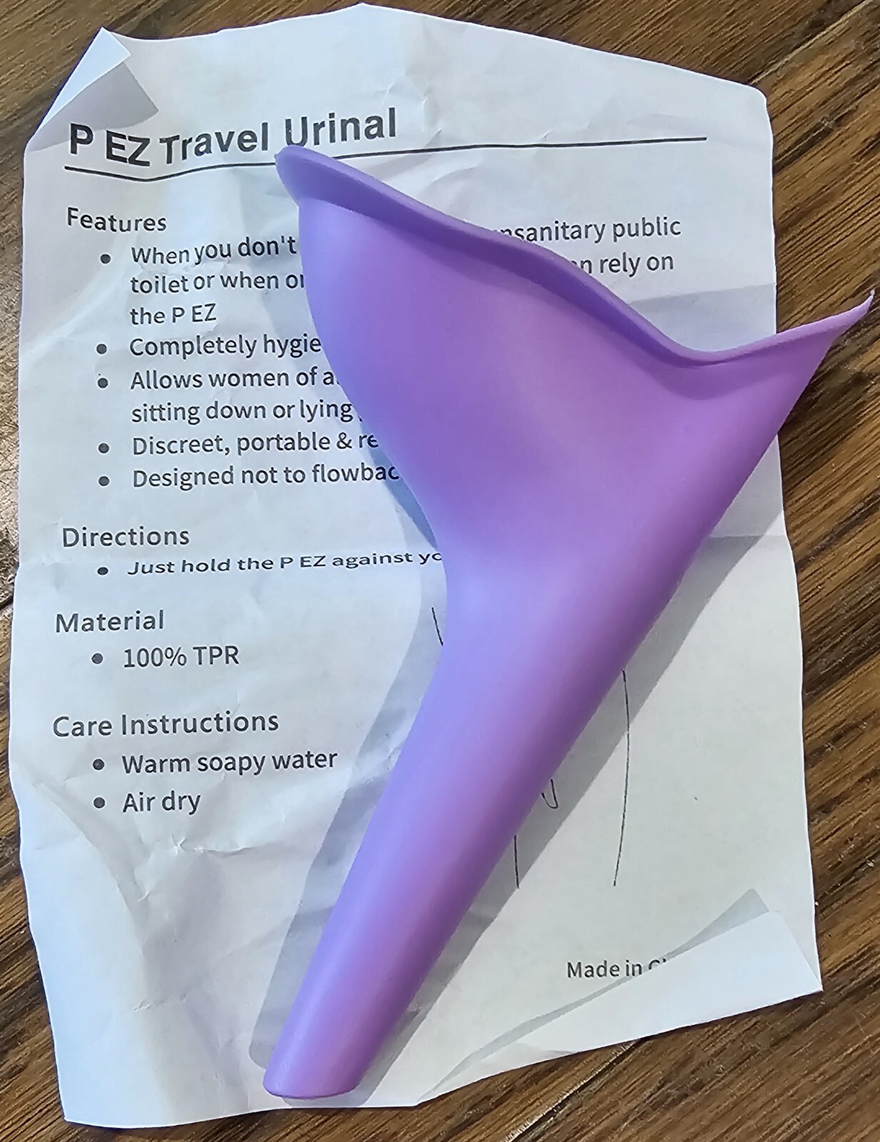 Portable Silicone Lightweight Female Stand-Up Urinal Pee Funnel – Outdoor, Camp