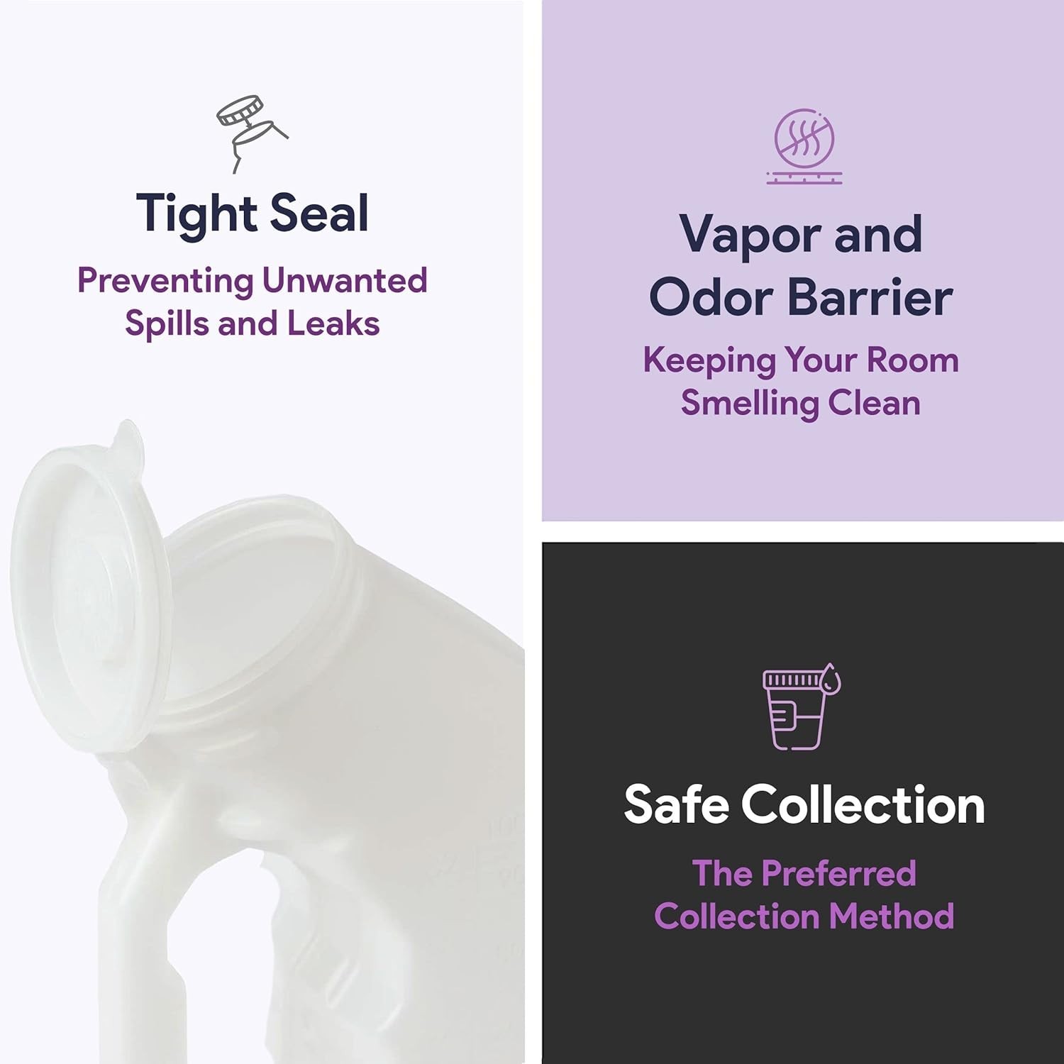 Urinals for Men Urinal Bottles Pee Bottle Camping Portable Toilet Spill Proof