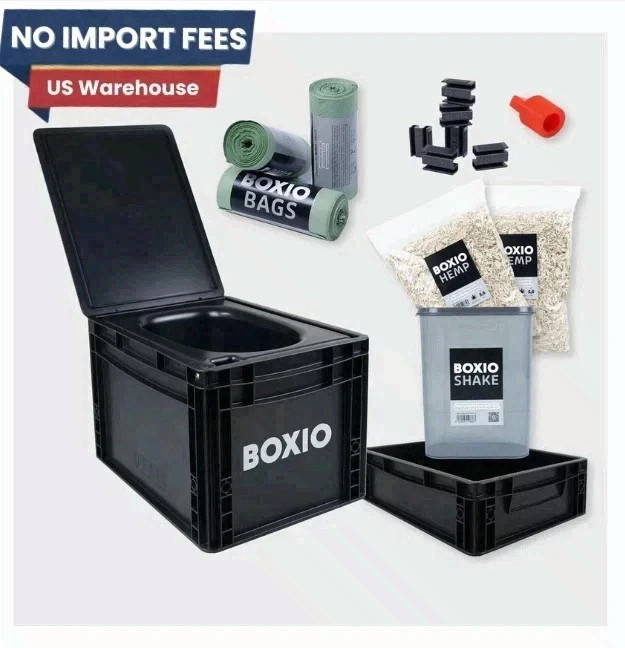 BOXIO TOILET MAX+ Portable Camping Toilet Kit – Complete Starter Set FS USA