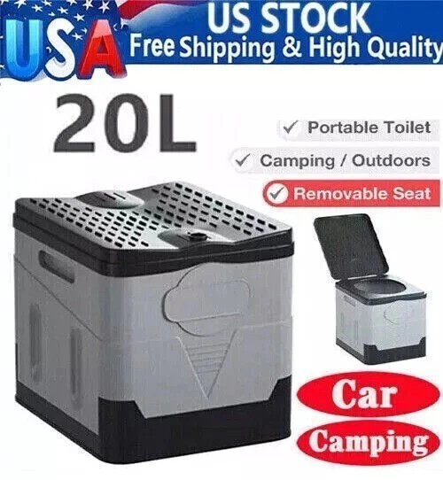 20L Portable Folding Toilet Car Outdoor Travel Potty for Camping Hiking Beach A